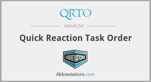 QRTO - Quick Reaction Task Order