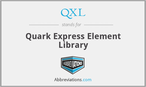 QXL - Quark Express Element Library