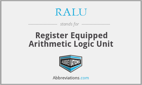 RALU - Register Equipped Arithmetic Logic Unit