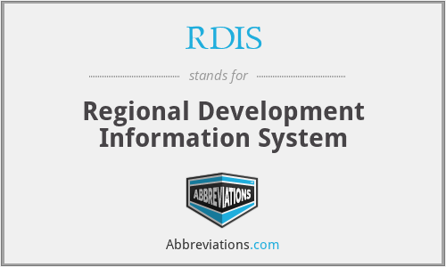 RDIS - Regional Development Information System