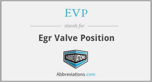 EVP - Egr Valve Position