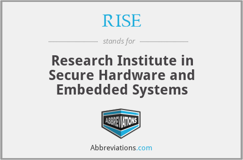 RISE - Research Institute in Secure Hardware and Embedded Systems