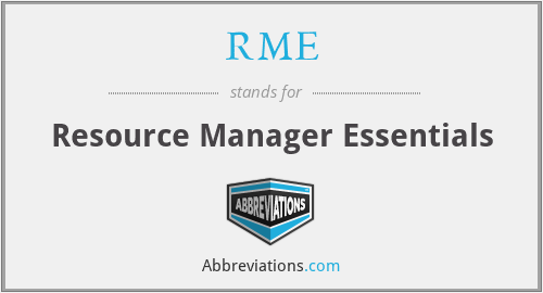 RME - Resource Manager Essentials