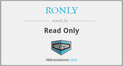 RONLY - Read Only