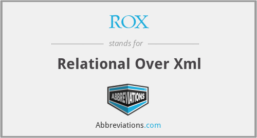 ROX - Relational Over Xml