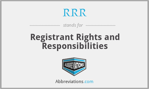 RRR - Registrant Rights and Responsibilities