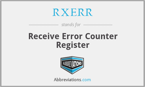 RXERR - Receive Error Counter Register
