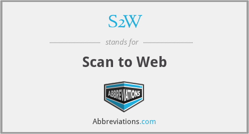 S2W - Scan to Web