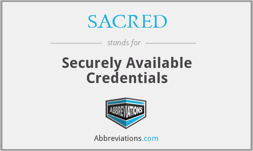 SACRED - Securely Available Credentials