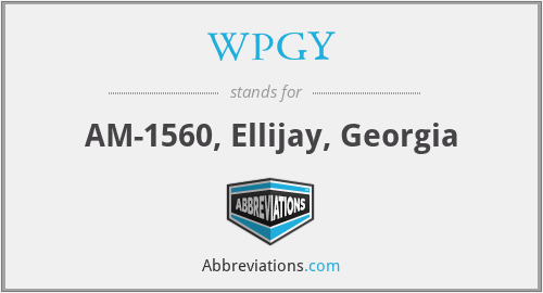 WPGY - AM-1560, Ellijay, Georgia