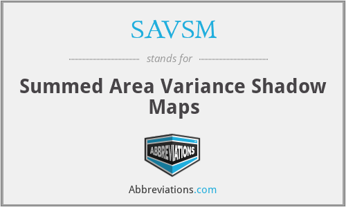 SAVSM - Summed Area Variance Shadow Maps