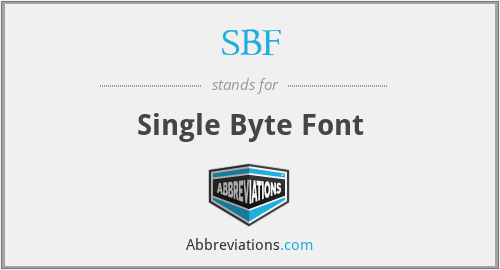 SBF - Single Byte Font