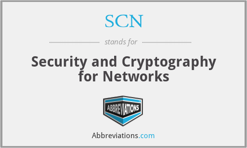 SCN - Security and Cryptography for Networks