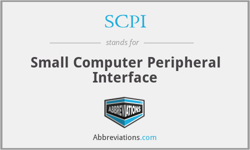 SCPI - Small Computer Peripheral Interface