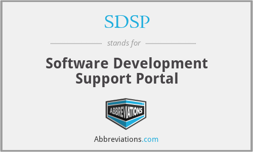 SDSP - Software Development Support Portal