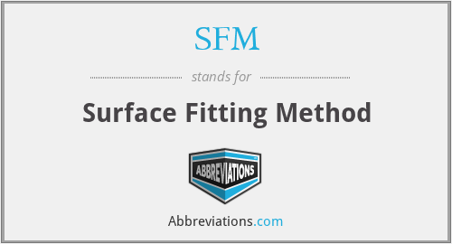 SFM - Surface Fitting Method