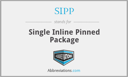 SIPP - Single Inline Pinned Package