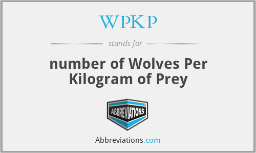 WPKP - number of Wolves Per Kilogram of Prey