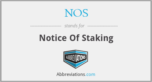 NOS - Notice Of Staking