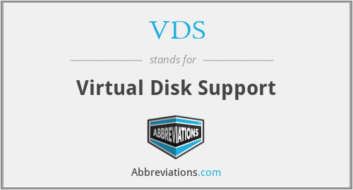 VDS - Virtual Disk Support