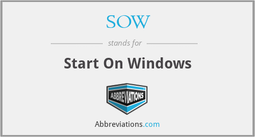 SOW - Start On Windows