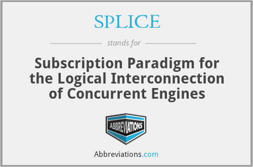 SPLICE - Subscription Paradigm for the Logical Interconnection of Concurrent Engines