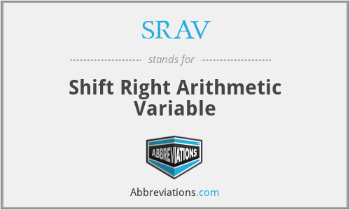 SRAV - Shift Right Arithmetic Variable