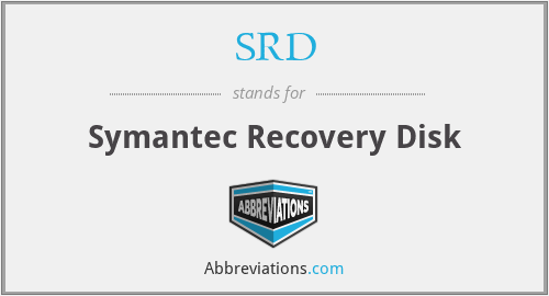 SRD - Symantec Recovery Disk