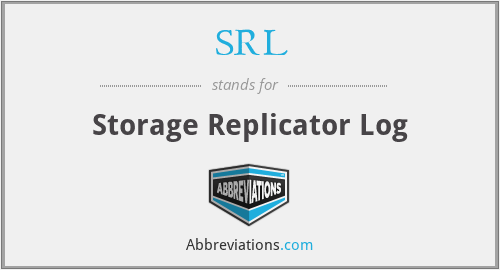 SRL - Storage Replicator Log