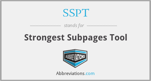 SSPT - Strongest Subpages Tool