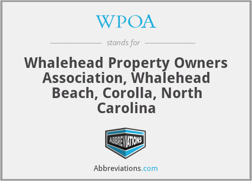 WPOA - Whalehead Property Owners Association, Whalehead Beach, Corolla, North Carolina