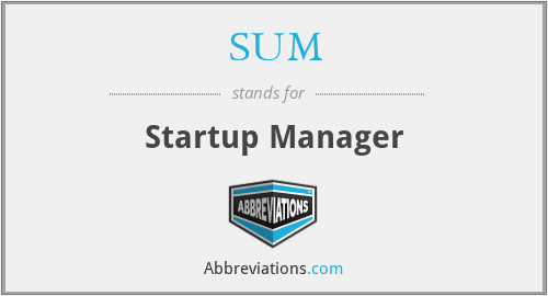 SUM - Startup Manager