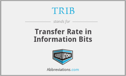 TRIB - Transfer Rate in Information Bits