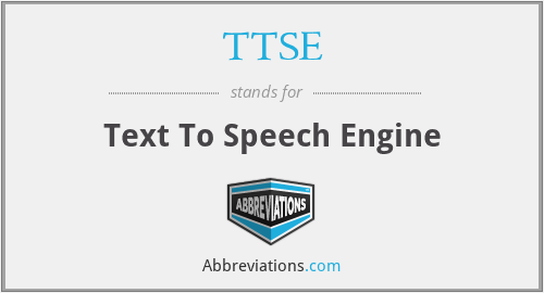 TTSE - Text To Speech Engine