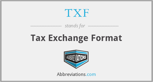 TXF - Tax Exchange Format