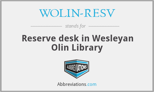 WOLIN-RESV - Reserve desk in Wesleyan Olin Library