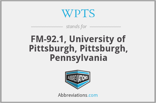 WPTS - FM-92.1, University of Pittsburgh, Pittsburgh, Pennsylvania