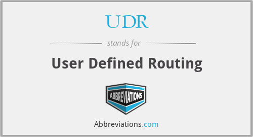 UDR - User Defined Routing