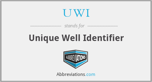 UWI - Unique Well Identifier