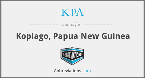 KPA - Kopiago, Papua New Guinea