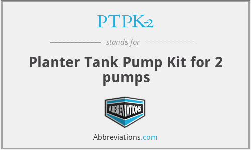 PTPK-2 - Planter Tank Pump Kit for 2 pumps