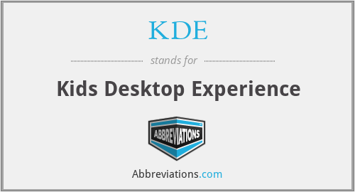 KDE - Kids Desktop Experience