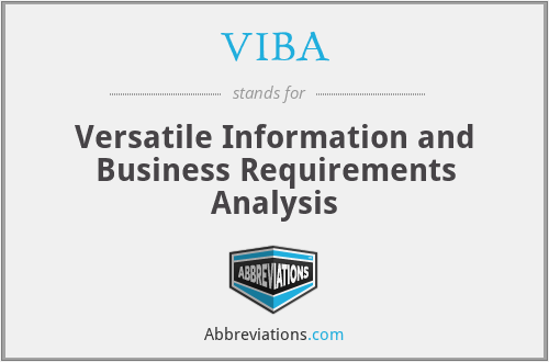 VIBA - Versatile Information and Business Requirements Analysis