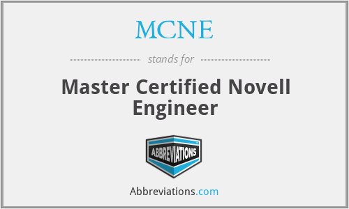 MCNE - Master Certified Novell Engineer