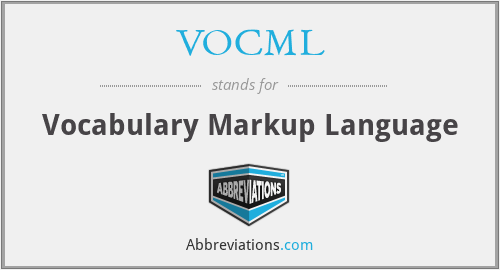 VOCML - Vocabulary Markup Language