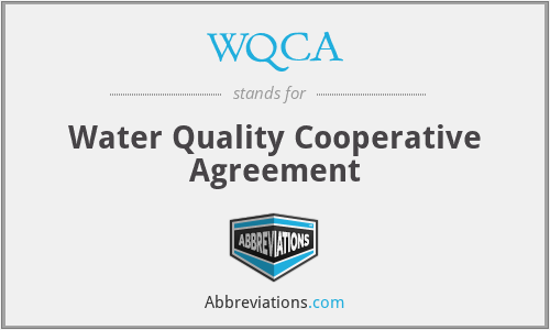 WQCA - Water Quality Cooperative Agreement