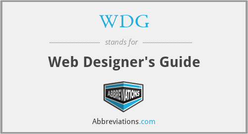 WDG - Web Designer's Guide
