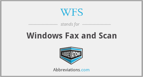 WFS - Windows Fax and Scan