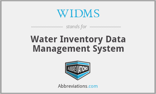 WIDMS - Water Inventory Data Management System