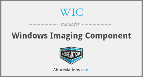 WIC - Windows Imaging Component